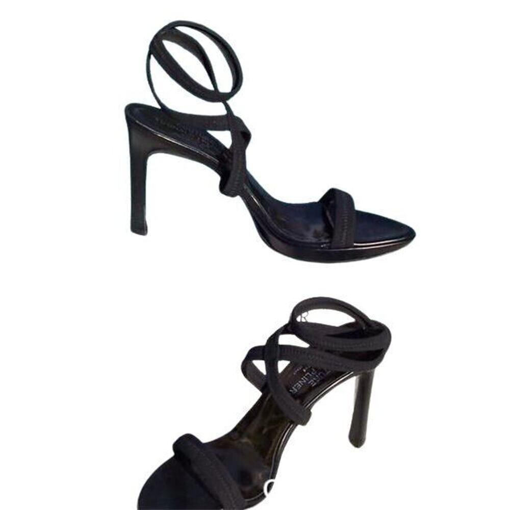 Donald Pliner Couture Crepe Leather Shoe New Double Wrap Ankle Strap $250 NIB
